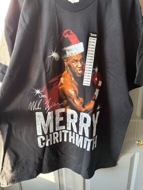 Merry Christmas Graphic Short Sleeve T-Shirt - Black